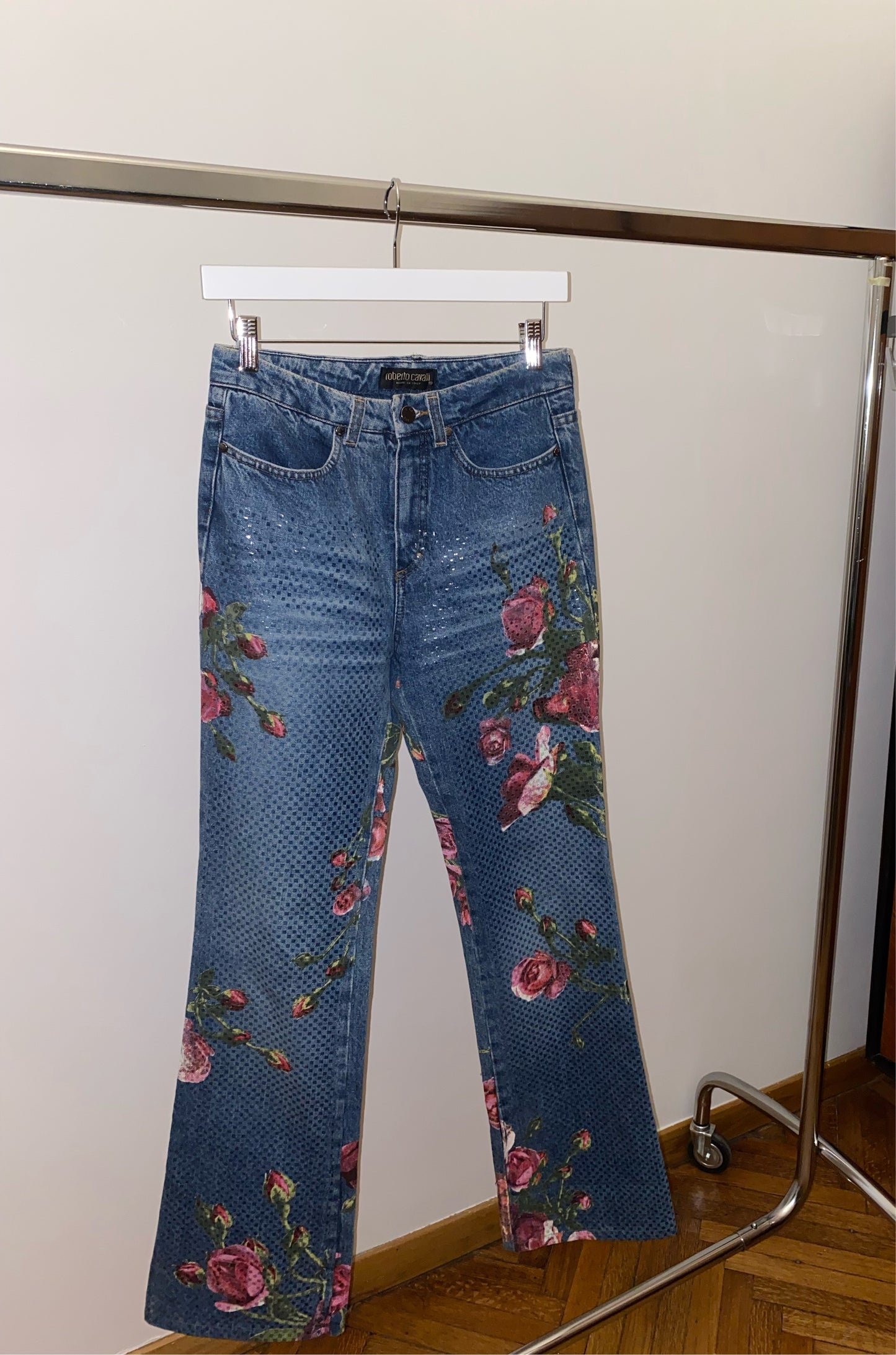 PRINTED DENIM PANT