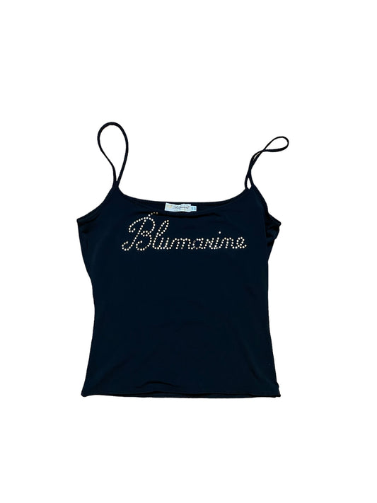 BLUMARINE STUDS LOGO TANK TOP