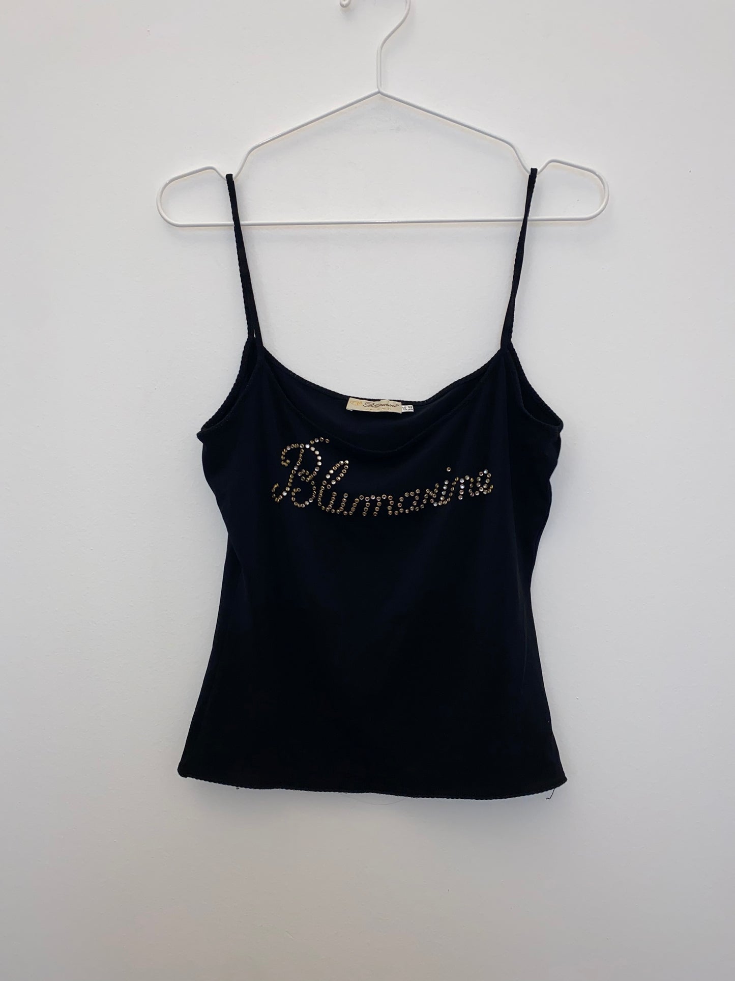 BLUMARINE STUDS LOGO TANK TOP