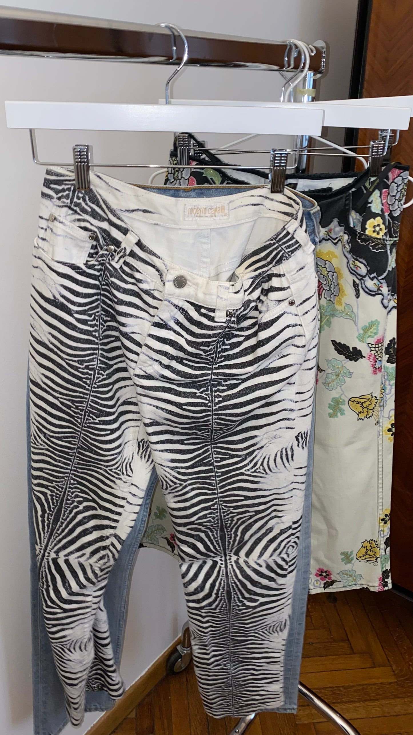 ROBERTO CAVALLI SS 2000 ZEBRA DENIM PANT